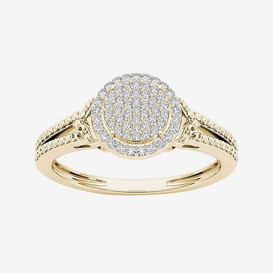 1/6 CT.T.W. Natural Diamond 10K Yellow Gold Engagement Ring