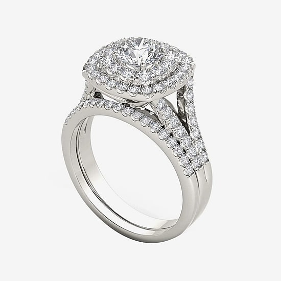 2 CT.T.W. Natural Diamond 14K Yellow Gold Bridal Set