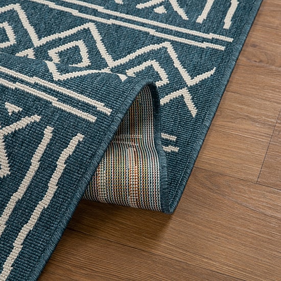 LR Home Tribal Diamond Indoor Outdoor Rectangular Area Rug
