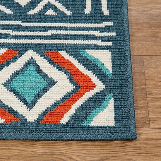 LR Home Tribal Diamond Indoor Outdoor Rectangular Area Rug