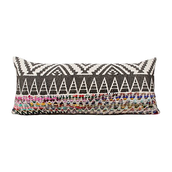 LR Home Cirra Chevron Lumbar Pillow