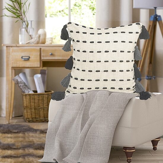 LR Home Eva Modern Square Throw Pillow