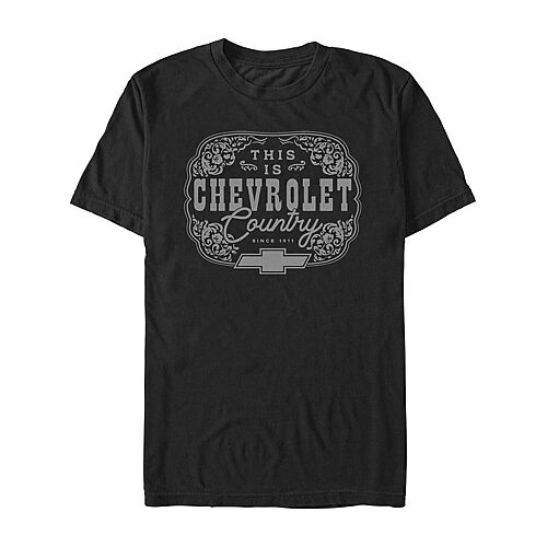 Mens Short Sleeve Chevrolet Graphic T-Shirt, Large, Black