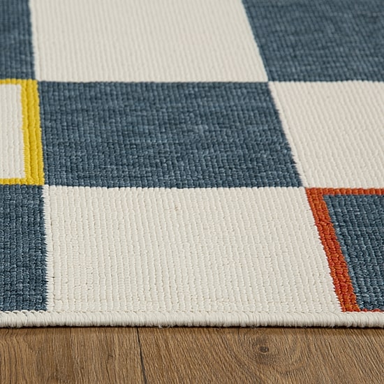 LR Home Checkered Indoor Outdoor Rectangular Area Rug