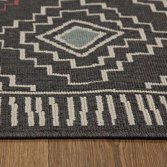 LR Home Tribal Bohemian Indoor Outdoor Rectangular Area Rug