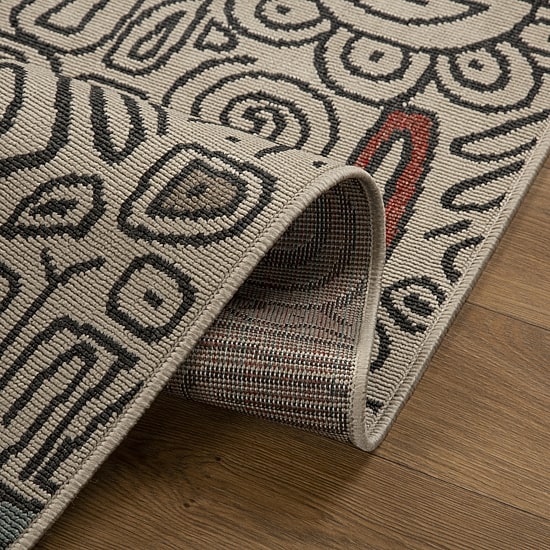 LR Home Abstract Tribal Indoor Outdoor Rectangular Area Rug