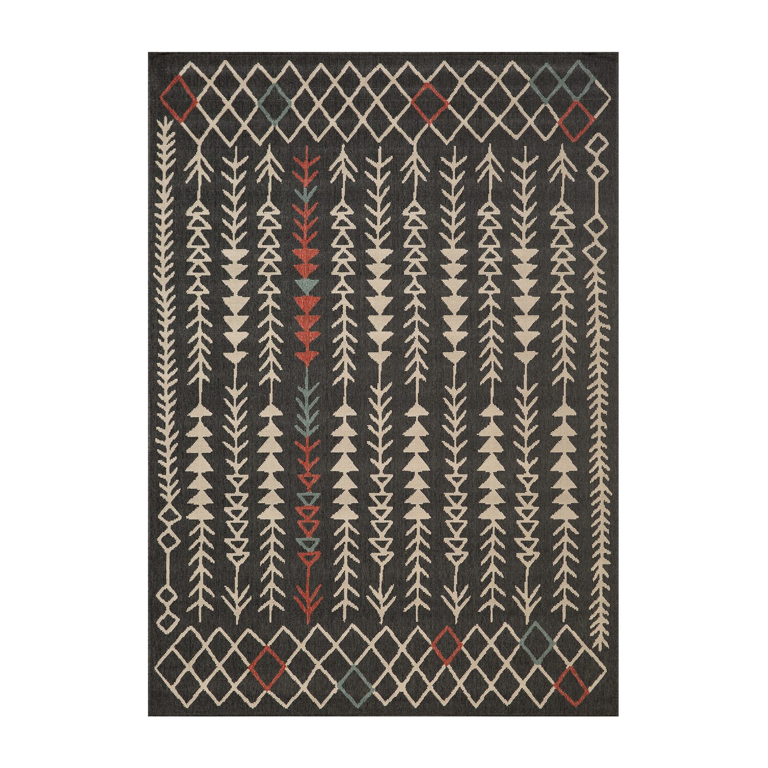 LR Home Tribal Eclectic Indoor Outdoor Rectangular Area Rug
