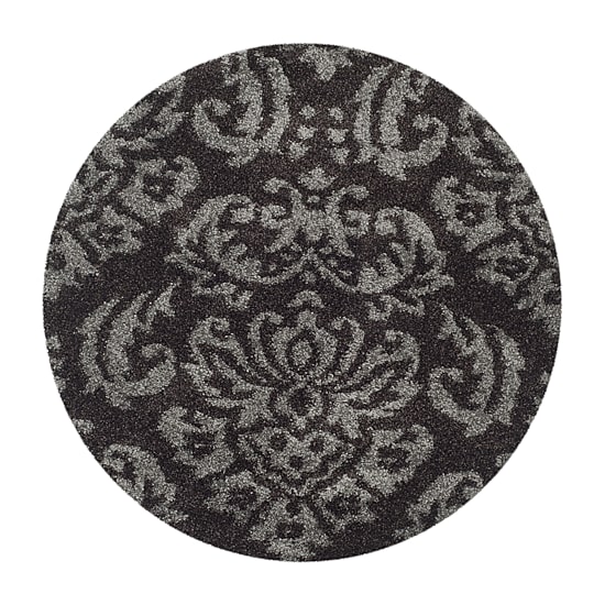 Safavieh Shag Collection Mario Damask Round Area Rug