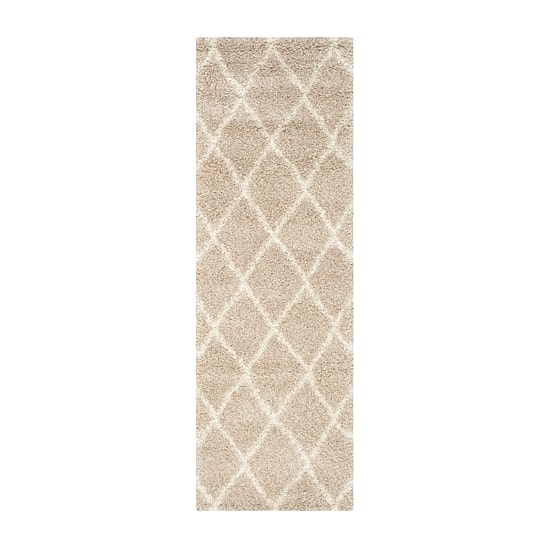 Safavieh Montreal Shag Collection Doriane Geometric Runner Rug