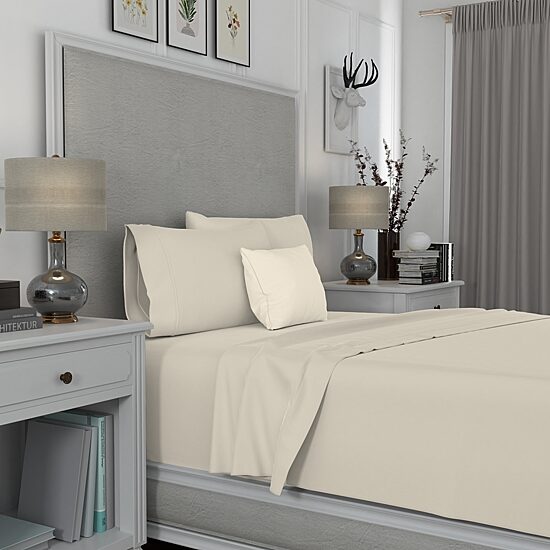 Aireolux 100% Cotton 600 Thread Count Ultra-Soft & Silky Wrinkle-Resistant Sheets & Pillowcases
