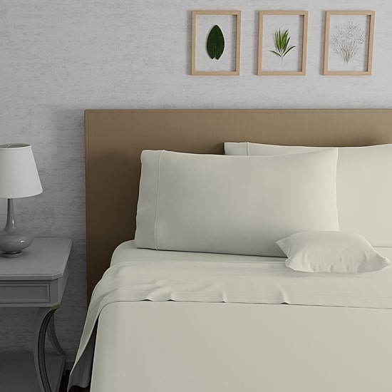 Purity Home 100% Cotton Ultra-Soft & Silky, Wrinkle-Resistant Sheet Set & Pillowcases