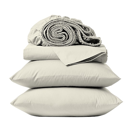 Purity Home 100% Cotton Ultra-Soft & Silky, Wrinkle-Resistant Sheet Set & Pillowcases