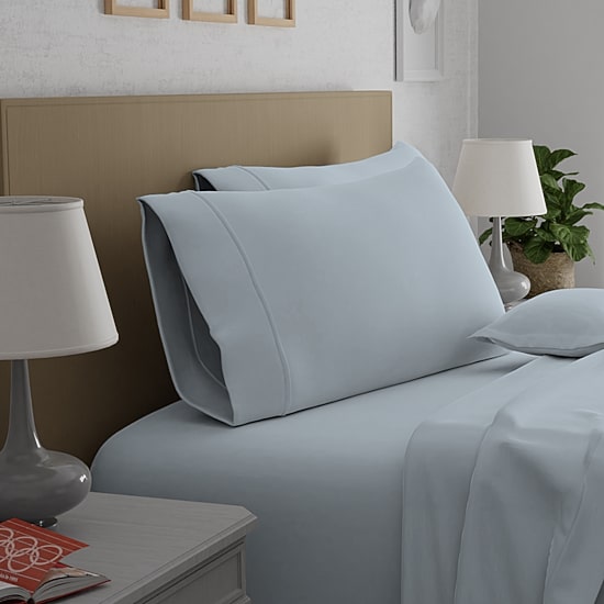 Purity Home 100% Cotton Ultra-Soft & Silky, Wrinkle-Resistant Sheet Set & Pillowcases