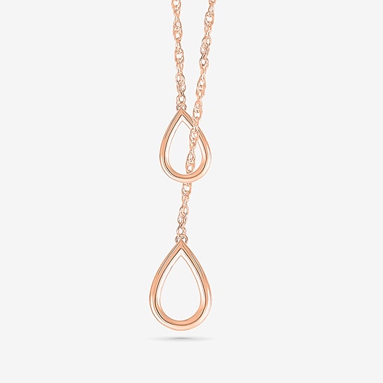 Womens 10K Gold 18 Inch Y Necklace