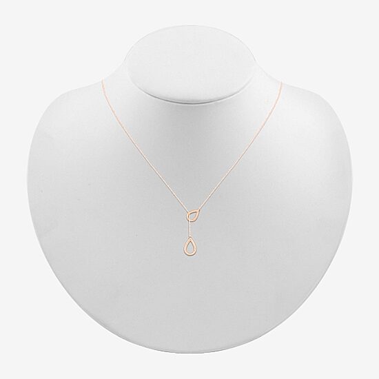 Womens 10K Gold 18 Inch Y Necklace