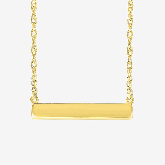 Womens 10K Gold 18 Inch Pendant Necklace