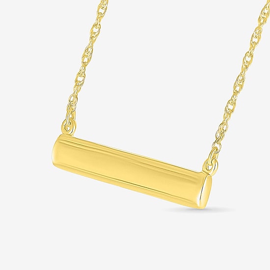 Womens 10K Gold 18 Inch Pendant Necklace