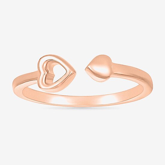 Womens 4.5MM 10K Gold Heart Band