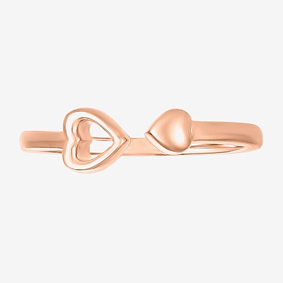Womens 4.5MM 10K Gold Heart Band