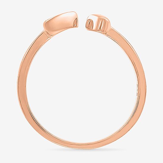 Womens 4.5MM 10K Gold Heart Band