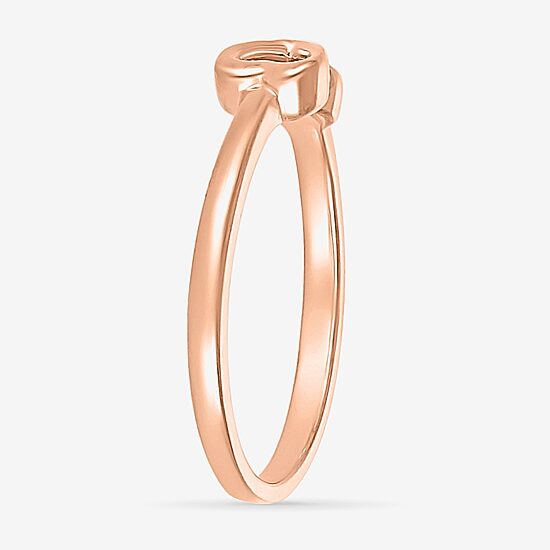 Womens 4.5MM 10K Gold Heart Band