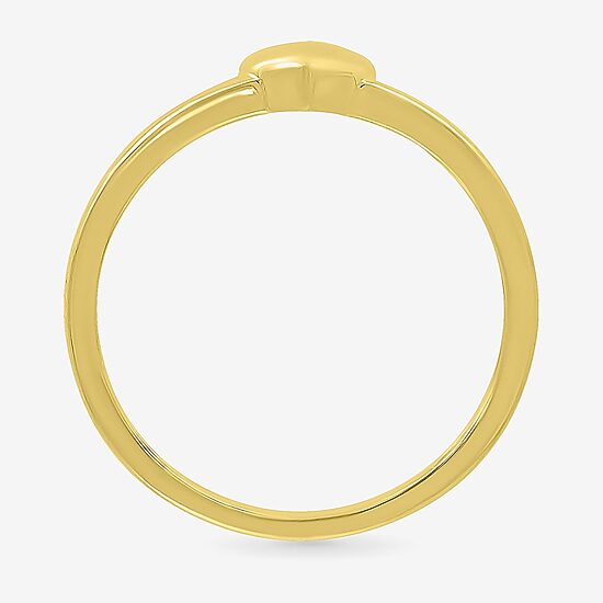 Womens 4.5MM 10K Gold Heart Band