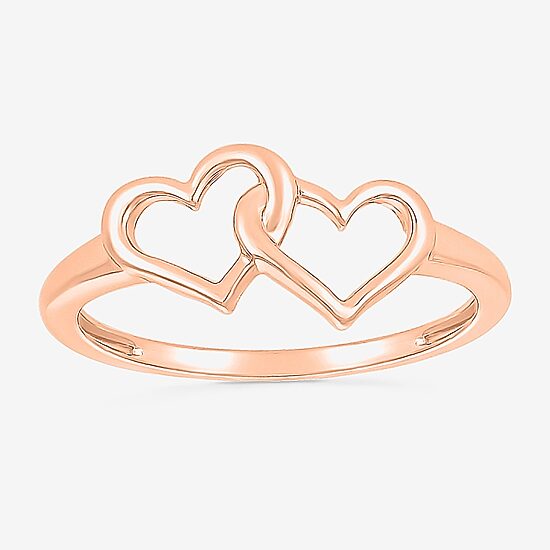Womens 7.5MM 10K Gold Heart Band