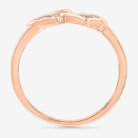 Womens 7.5MM 10K Gold Heart Band