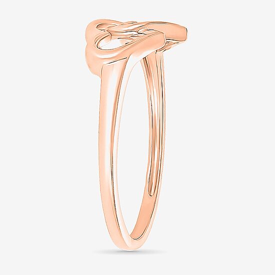 Womens 7.5MM 10K Gold Heart Band