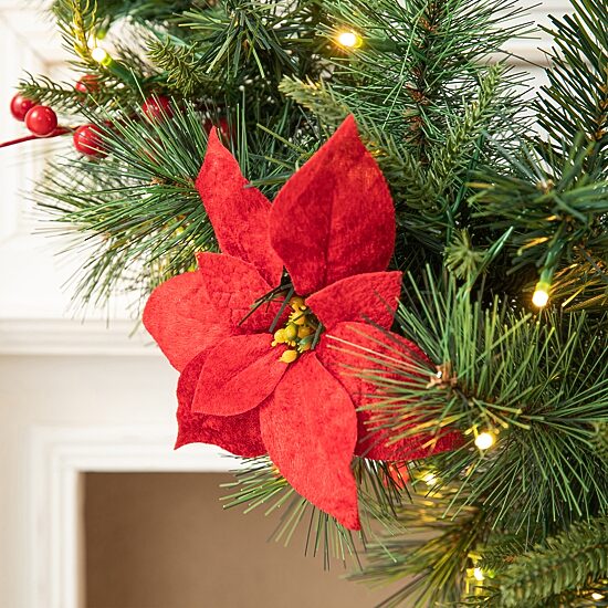 Glitzhome 3ft Pre-Lit Red Berries Swag