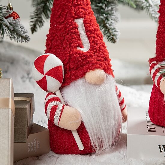 Glitzhome 3-pc ''Joy'' Fabric Christmas Decor Gnome