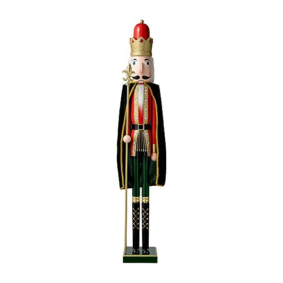 Glitzhome 3.5ft King Wooden Christmas Nutcracker