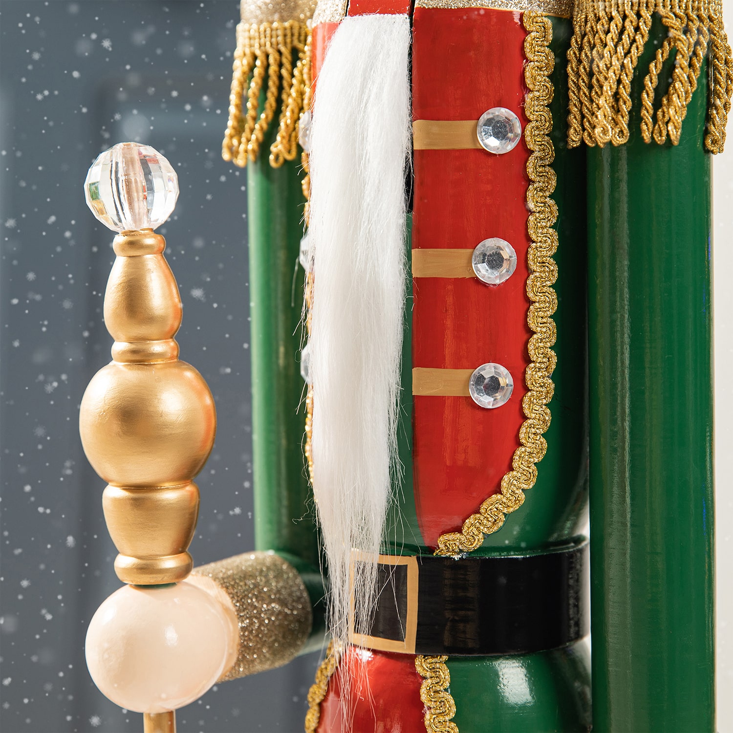 Glitzhome 3.5ft Wooden King Christmas Nutcracker