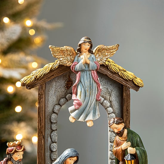 Glitzhome 11pcs Resin Figurine Nativity Set