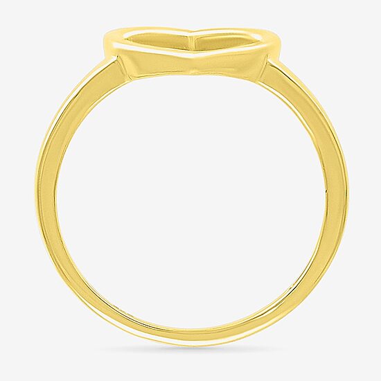 Womens 9mm 10K Gold Heart Band