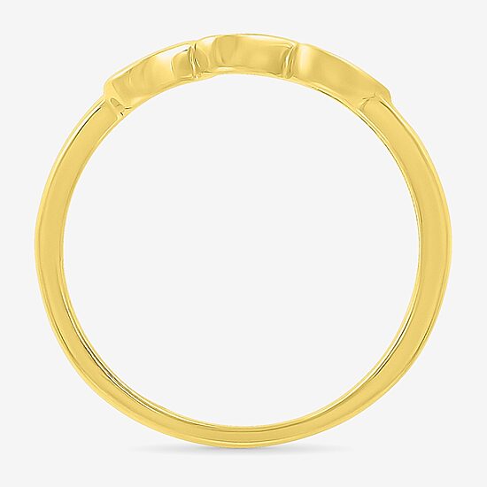 Womens 4.5MM 10K Gold Heart Band
