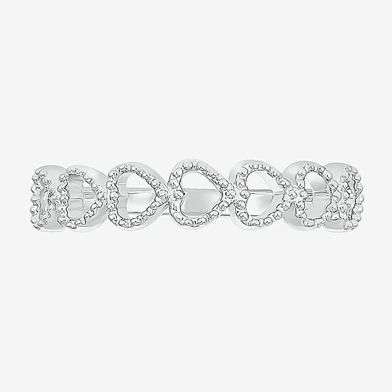 Womens 4MM 10K Gold Heart Band