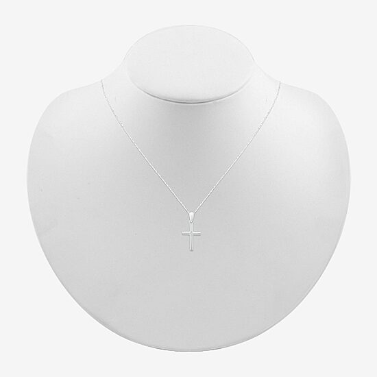 Womens 10K Gold Cross 18 Inch Pendant Necklace