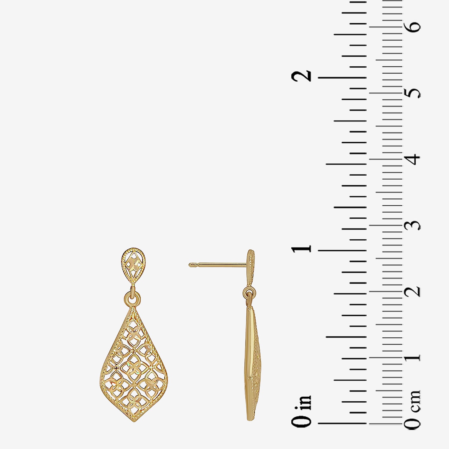 Womens 14K Gold Drop Earrings