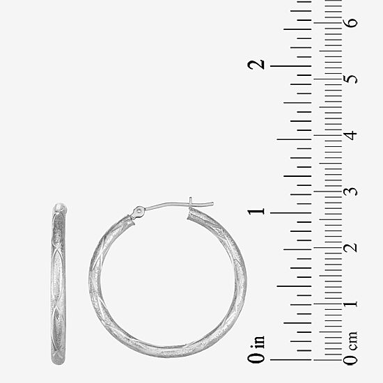 Womens 14K Gold 28mm Hoop Earrings