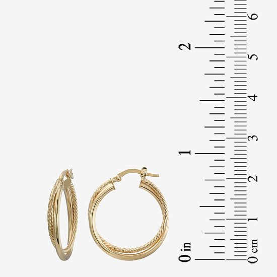 Womens 14K Gold 20mm Hoop Earrings