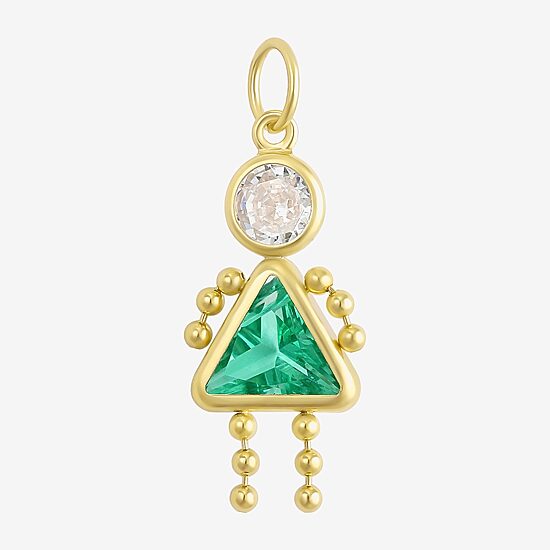 10K Gold December Birthstone Babies Girl Charm