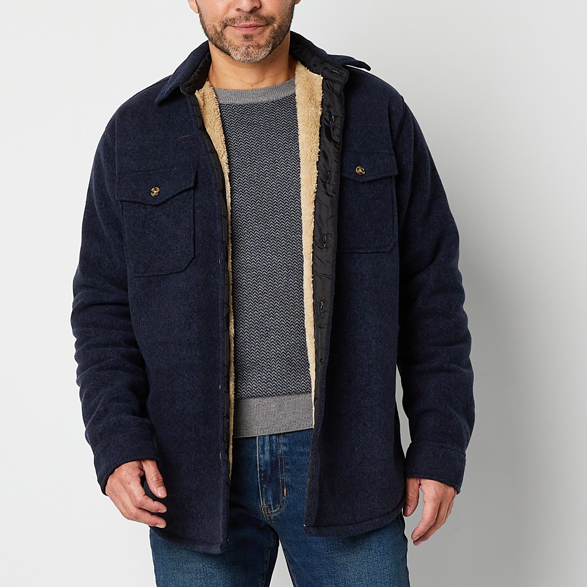Victory Sherpa Lined Fleece Shirt Jacket
