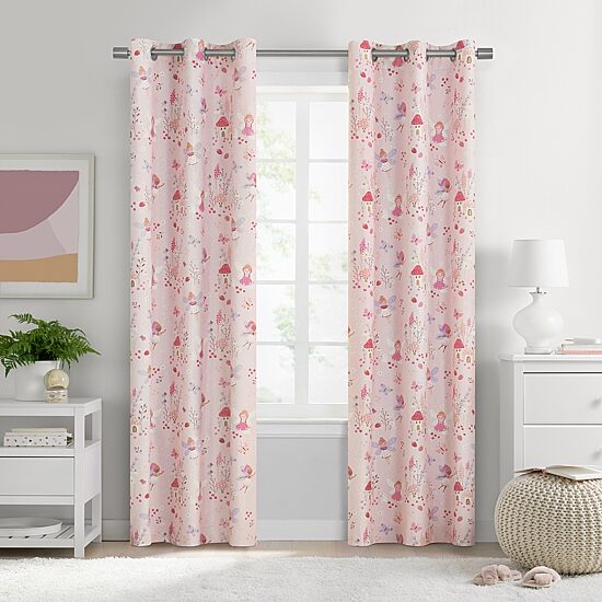 Under the Stars Kids Hayden Fairy Grommet Top Energy Saving 100% Blackout Single Curtain Panel