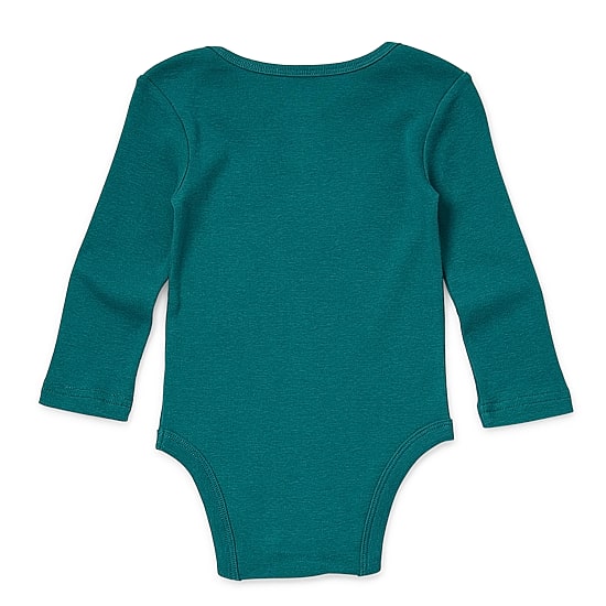 Okie Dokie Baby Boys Crew Neck Long Sleeve Rib Bodysuit