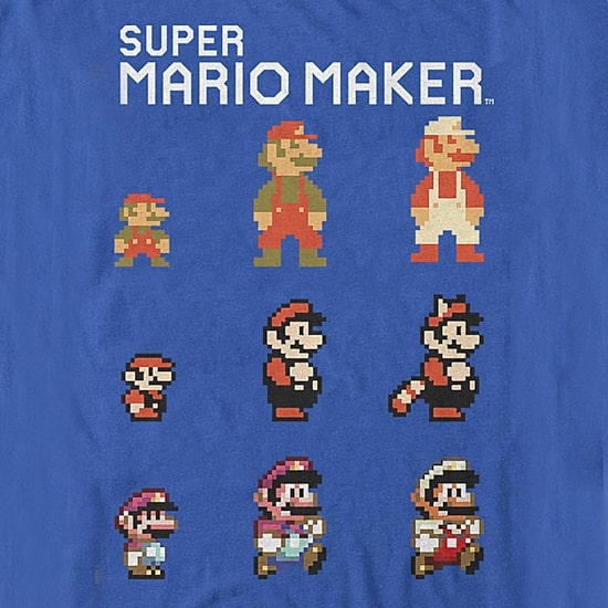 Mens Short Sleeve Super Mario Graphic T-Shirt