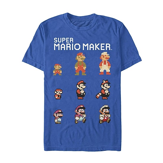 Mens Short Sleeve Super Mario Graphic T-Shirt