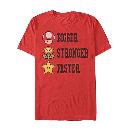 Mens Short Sleeve Super Mario Graphic T-Shirt