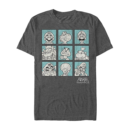 Mens Short Sleeve Super Mario Graphic T-Shirt