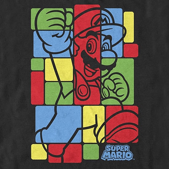 Mens Short Sleeve Super Mario Graphic T-Shirt